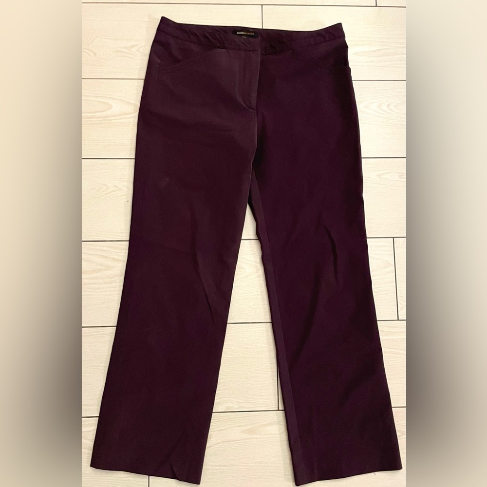 bcbgmaxazria nylon purple pants straight leg size 0‎